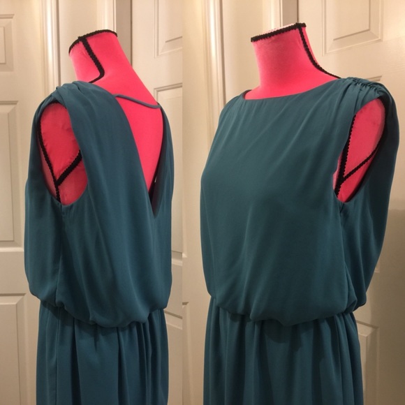 Wendy Wise teal high-low dress - Picture 2 of 3